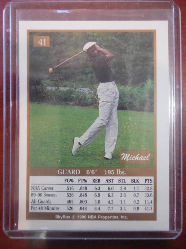 lot 141 image: 1990 Skybox Michael Jordan Basketball Card #41
