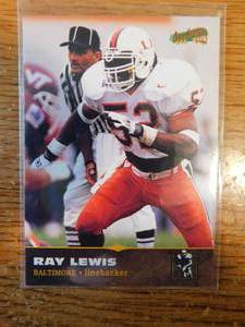 lot 42 image: 1996 Score Board Ray Lewis Rookie Card #139