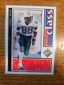 lot 45 image: 1998 Upper Deck Choice Randy Moss Rookie Card #200