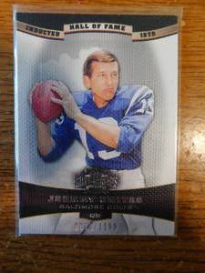 lot 51 image: 2006 Topps Triple Threads Johnny Unitas HOF Card #16 Serial numbered 6151199