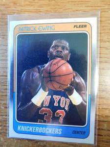 lot 74 image: 1988 Fleer Patrick Ewing Card #80
