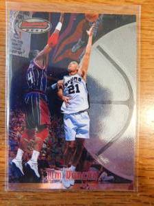 lot 80 image: 1997 Bowman Best Tim Duncan Rookie Card #106