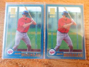 lot 96 image: (2) 2001 Topps Traded Justin Morneau Rookie Card #T235
