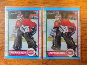 lot 107 image: (2) 1989 O-Pee-Chee Patrick Roy Cards #17
