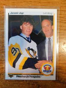 lot 108 image: 1990 Upper Deck Jaromir Jagr Rookie Card #356