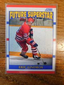 lot 111 image: 1990 Score Eric Lindros Rookie Card #440