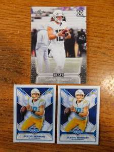 lot 117 image: (3) 2020 Justin Herbert Rookie Card Lot