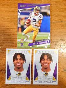 lot 118 image: (3) 2020 Justin Jefferson Rookie Card Lot