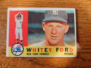 lot 123 image: 1960 Topps Whitey Ford #35  HOFer