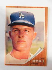 lot 136 image: 1962 Topps Don Drysdale Card #340