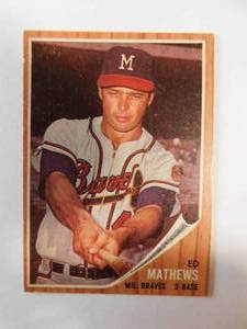 lot 138 image: 1962 Topps Ed Mathews #30  HOFer