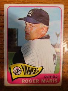 lot 160 image: 1965 Topps Roger Maris Card #155