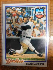 lot 161 image: 1978 Topps Reggie Jackson Card #200