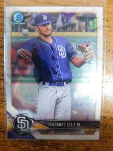 lot 165 image: 2018 Bowman Chrome Fernando Tatis Jr Card # BCP114 Hot Card