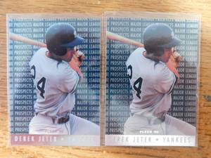 lot 168 image: (2) 1995 Fleer Derek Jeter Prospects Cards #7