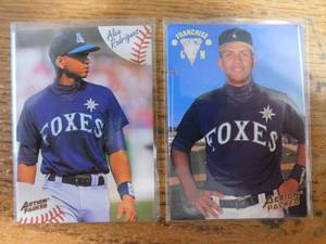 lot 171 image: (2) 1994 Action Pack Alex Rodriguez Rookie Cards #1 & #55