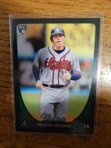 lot 172 image: 2011 Bowman Freddie Freeman Rookie Card #205 - Hot Card