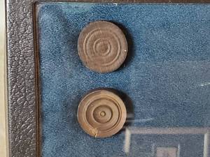 lot 24 image: Authentic Civil War Era Wooden Checkers
