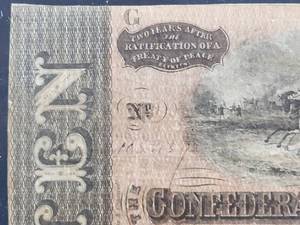 lot 154 image: 1864 Richmond Confederate $10 Dollar Bill
