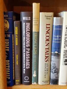 lot 165 image: (1) Shelf of Civil War Books From Personal Library