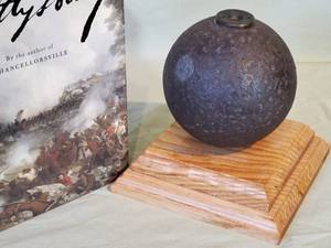 lot 101 image: (1) Civil War Book & (1) Civil War Cannon Ball
