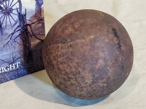 lot 180 image: (1) Civil War Book & (1) Civil War Cannon Ball