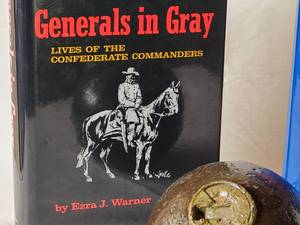 lot 187 image: (2) Civil War Book & (1) Civil War Cannon Ball