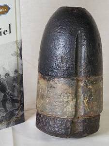 lot 189 image: (1) Civil War Book & (1) Civil War Artillery Round 7 Tall