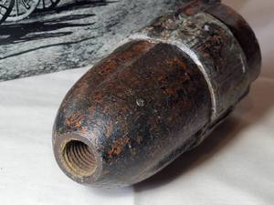 lot 234 image: (1) Civil War Book & (1) Civil War Hotchkiss Artillery Round 7 Tall
