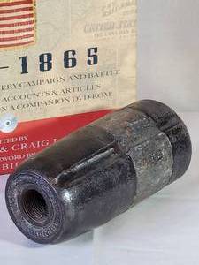 lot 236 image: (1) Civil War Book & (1) Civil War Hotchkiss  Artillery Projectile 6-12 Tall & 3 Wide