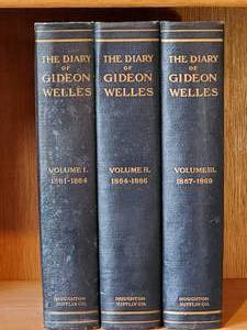 lot 242 image: (3) Vol. The Diary of Gideon Welles Books