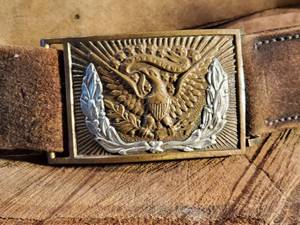 lot 26 image: Museum Quality Authentic Civil War Artillery Belt Rig with The Original Scabbard Frog