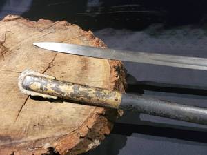 lot 28 image: Civil War Officers Sword with Etched Blade & Original Scabbard