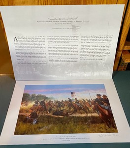 lot 340 image: Assault on Beverlys Ford Road Signed and Numbered Print by Keith Rocco
