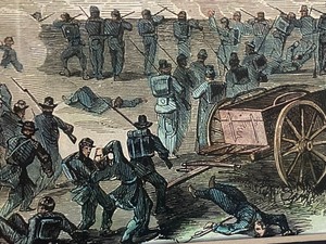 lot 338 image: Framed Print Battle of Chickamauga