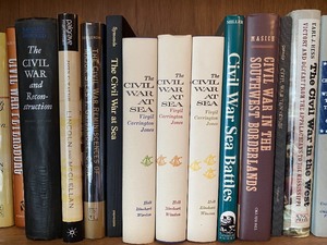 lot 325 image: Three Shelves of Books Related to the Civil War