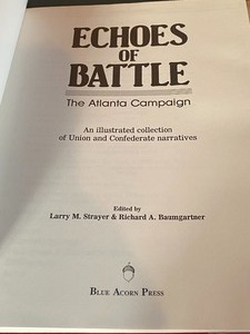 lot 318 image: Book Echoes of Battle The Atlanta Campaign First Printing