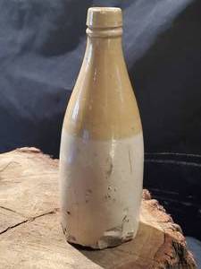 lot 27 image: Civil War Era Crock Style Ginger Beer Bottle found in the Vicksburg Battle Ground Area