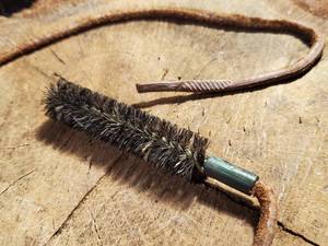 lot 89 image: Original Civil War Carbine Barrel Bore Cleaning Brush with Strap - Hard to Find