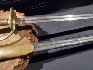 lot 43 image: Civil War Cavalry Sword & Scabbard Marked with F H