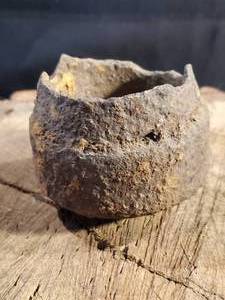 lot 205 image: Civil War Excavated Base Cup Section from a 3 inch Hotchkiss Shell