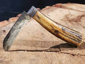 lot 139 image: Really Neat Civil War Era Pocket Knife with Stag Horn Handle