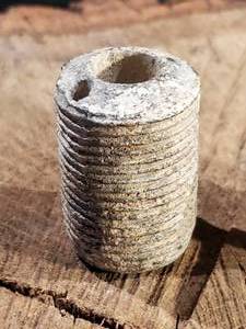 lot 253 image: (2) Civil War White Mortar Time Fuse Adapters for 20# Parrotts