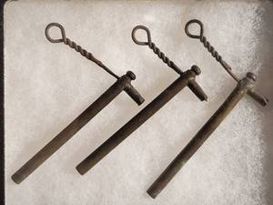 lot 257 image: (3) Original Civil War Cannon Friction Primers From Fredericksburg, VA