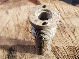 lot 251 image: Original Civil War White Mortar Time Fuse Adapters for 20# Parrotts