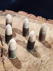 lot 370 image: Civil War (6) Reconstruct Era Spencer Bullets
