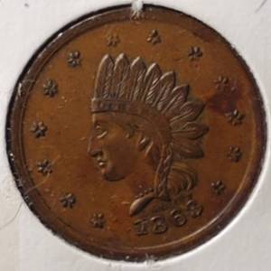 lot 384 image: Original Civil War 1863 Token