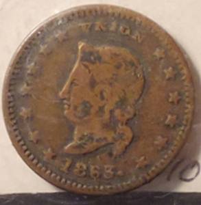 lot 398 image: Original Civil War 1863 Token
