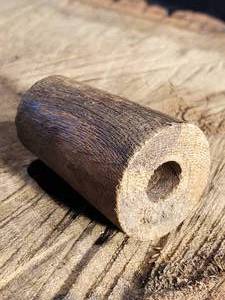lot 413 image: Original Civil War Large Size Wooden Fuse Holder For a Mortar Ball or Shell
