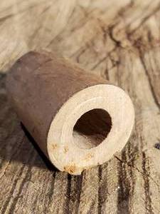 lot 416 image: Original Civil War Field Size Wooden Fuse Holder For an Artillery Shell